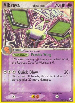 Vibrava (Delta Species) 024/101 - Reverse Holofoil Dragon Frontiers