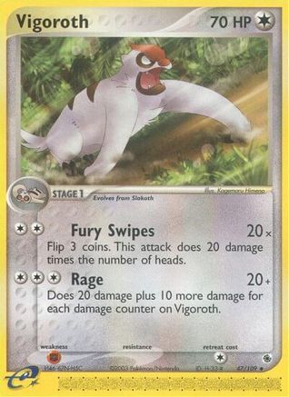 Vigoroth 047/109 - Reverse Holofoil Ruby and Sapphire