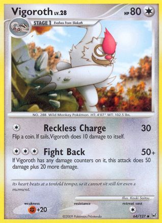 Vigoroth 064/127 - Reverse Holofoil Platinum