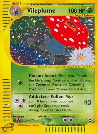 Vileplume H31/H32 - Holofoil Aquapolis