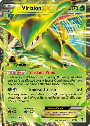 Virizion EX 009/101 - Holofoil Plasma Blast