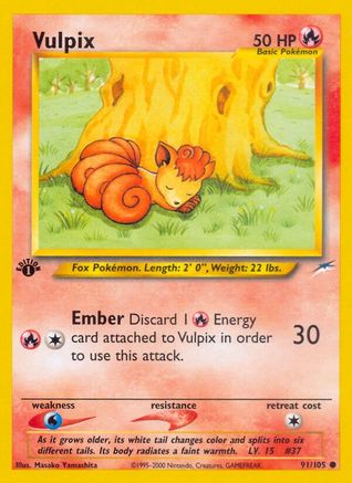 Vulpix 091/105 - 1st Edition Neo Destiny