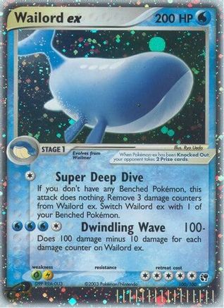 Wailord ex 100/100 - Holofoil Sandstorm
