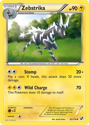 Zebstrika 042/114 - Reverse Holofoil Black and White