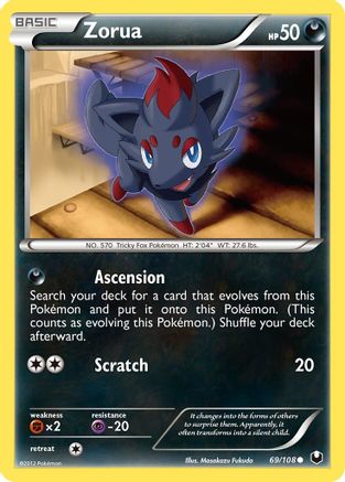Zorua 069/108 - Reverse Holofoil Dark Explorers