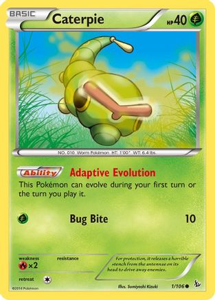Caterpie 001/106 - Reverse Holofoil XY Flashfire