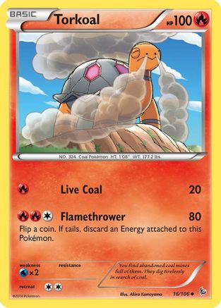 Torkoal 016/106 - Reverse Holofoil XY Flashfire