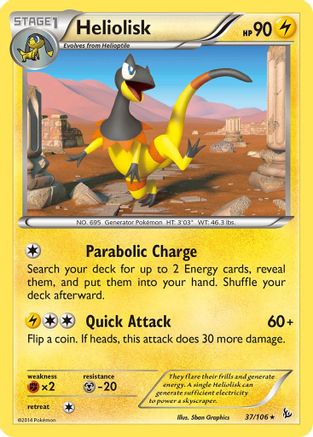 Heliolisk 037 - Reverse Holofoil XY Flashfire