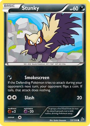 Stunky 053/106 - Reverse Holofoil XY Flashfire