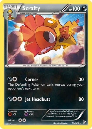 Scrafty 059 - Reverse Holofoil XY Flashfire