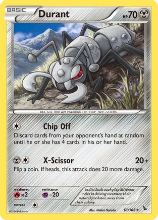 Durant 061/106 - Reverse Holofoil XY Flashfire