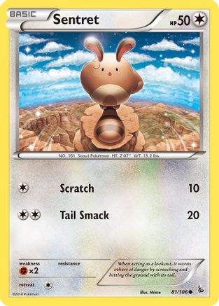 Sentret 081/106 - Reverse Holofoil XY Flashfire