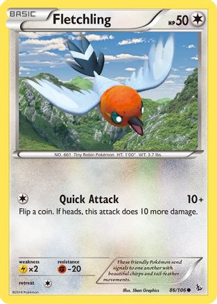 Fletchling 086/106 - XY Flashfire