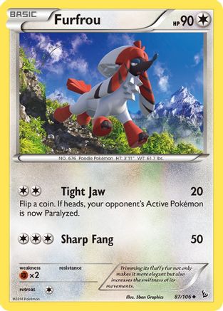 Furfrou 087/106 - Reverse Holofoil XY Flashfire