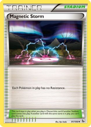 Magnetic Storm 091/106 - Reverse Holofoil XY Flashfire