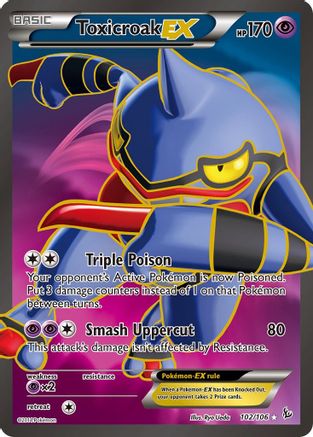 Toxicroak EX (Full Art) 102 - Holofoil XY Flashfire