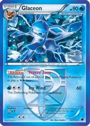 Glaceon (BW Plasma Freeze) 023/116 - Holofoil Deck Exclusives