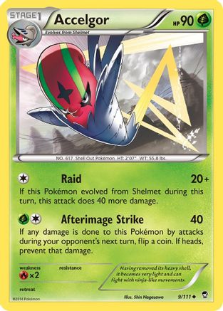 Accelgor 009/111 - Reverse Holofoil XY Furious Fists