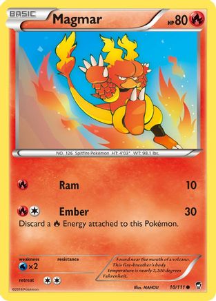 Magmar 010/111 - Reverse Holofoil XY Furious Fists