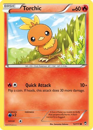 Torchic 012/111 - Reverse Holofoil XY Furious Fists