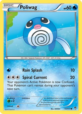 Poliwag 015/111 - Reverse Holofoil XY Furious Fists
