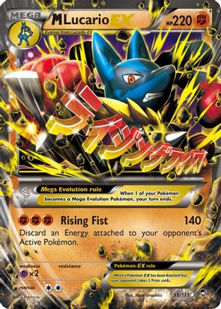 M Lucario EX 055/111 - Holofoil XY Furious Fists