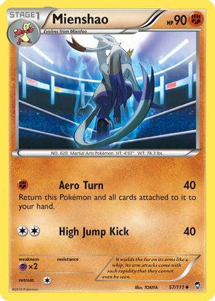 Mienshao 057/111 - Reverse Holofoil XY Furious Fists