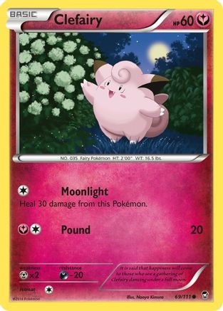 Clefairy 069/111 - Reverse Holofoil XY Furious Fists