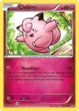 Clefairy 070/111 - Reverse Holofoil XY Furious Fists