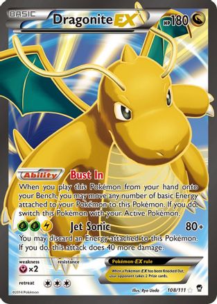 Dragonite EX (Full Art) 108/111 - Holofoil XY Furious Fists