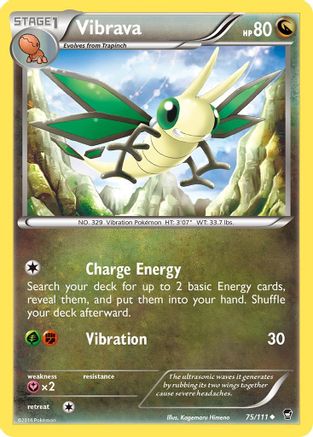 Vibrava 075/111 - Reverse Holofoil XY Furious Fists