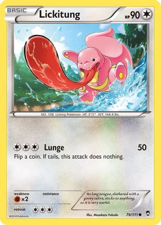 Lickitung 078/111 - Reverse Holofoil XY Furious Fists