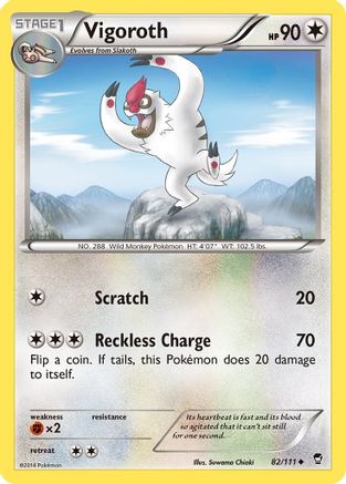 Vigoroth 082/111 - Reverse Holofoil XY Furious Fists
