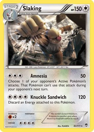 Slaking 083/111 - Reverse Holofoil XY Furious Fists