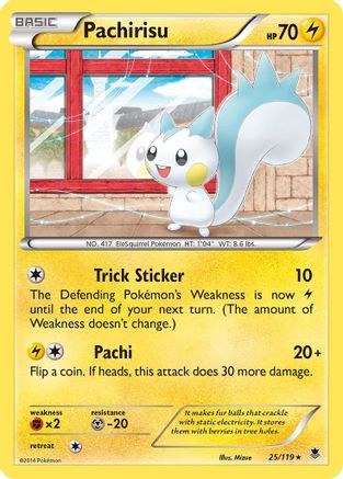 Pachirisu 025/119 - Reverse Holofoil XY Phantom Forces