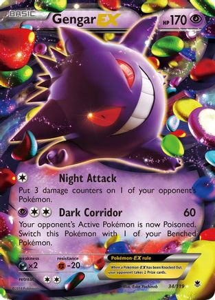 Gengar EX 034/119 - Holofoil XY Phantom Forces