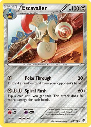 Escavalier 064/119 - Reverse Holofoil XY Phantom Forces