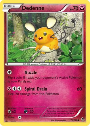 Dedenne 070/119 - Reverse Holofoil XY Phantom Forces