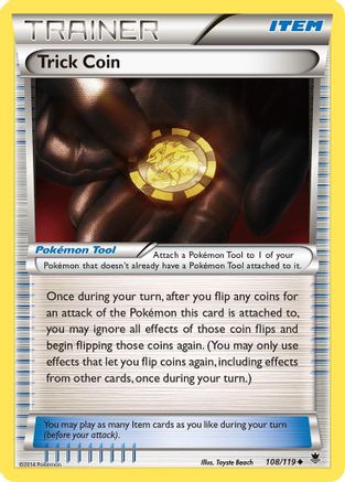 Trick Coin 108/119 - Reverse Holofoil XY Phantom Forces