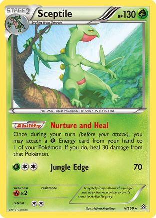 Sceptile 008/160 - Reverse Holofoil XY Primal Clash