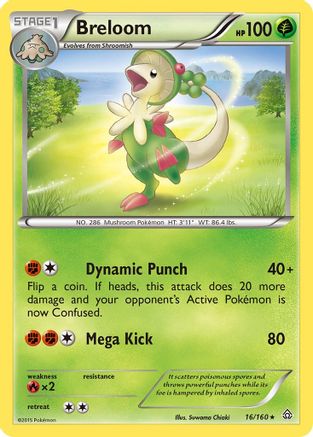 Breloom 016/160 - Reverse Holofoil XY Primal Clash