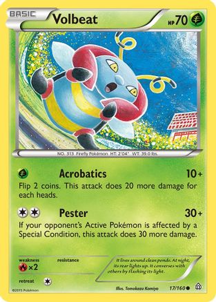 Volbeat 017/160 - Reverse Holofoil XY Primal Clash