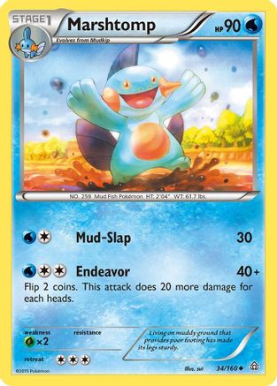Marshtomp 034/160 - Reverse Holofoil XY Primal Clash
