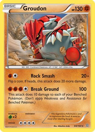 Groudon 084/160 - Reverse Holofoil XY Primal Clash
