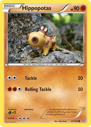 Hippopotas 087/160 - Reverse Holofoil XY Primal Clash