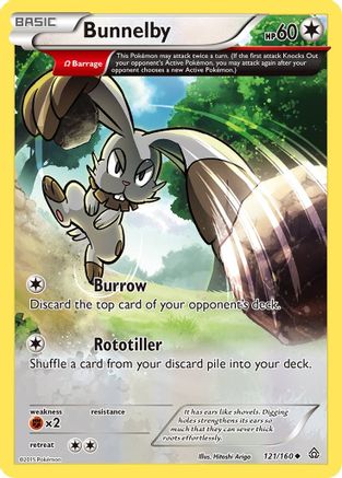 Bunnelby (Omega) 121/160 - Reverse Holofoil XY Primal Clash