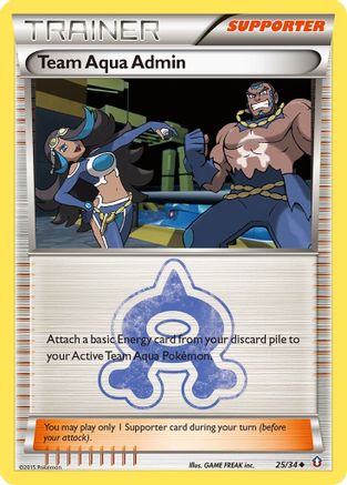 Team Aqua Admin 025/34 - Reverse Holofoil Double Crisis