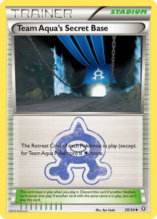 Team Aqua's Secret Base 028/34 - Reverse Holofoil Double Crisis