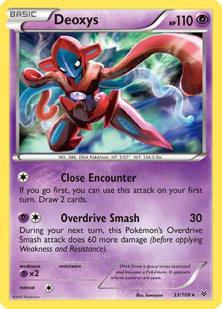 Deoxys 033/108 - Reverse Holofoil XY Roaring Skies