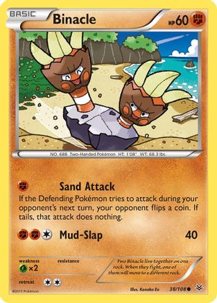 Binacle 038/108 - Reverse Holofoil XY Roaring Skies